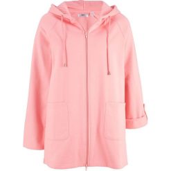 Długa bluza rozpinana, długi rękaw bonprix jasnoróżowy cukierkowy. Czerwone bluzy rozpinane damskie bonprix, z długim rękawem, długie. Za 79,99 zł.