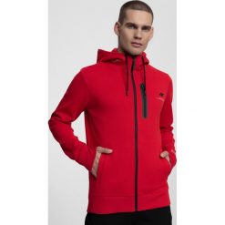 Bluza męska BLM220 - czerwony. Czerwone bluzy męskie 4f, s, bez wzorów, z bawełny, z kapturem, bez rękawów, z kapturem. W wyprzedaży za 129,99 zł.
