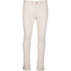 Spodnie chino - Skinny Fit - w kolorze białym. Białe bez kategorii Ben Sherman, w paski, z materiału. W wyprzedaży za 173,95 zł.