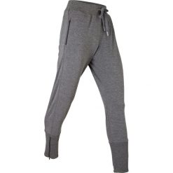Spodnie sportowe długie, Level 1 bonprix antracytowy melanż. Szare spodnie damskie bonprix. Za 99,99 zł.