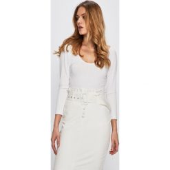Answear - Bluzka. Szare bluzki damskie ANSWEAR, s, bez wzorów, z elastanu, z golfem, bez rękawów. Za 49,90 zł.