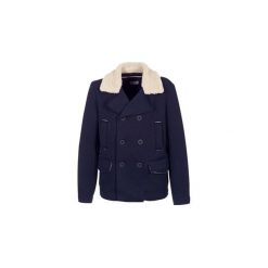 Płaszcze Casual Attitude HAXO. Niebieskie płaszcze męskie marki Casual Attitude, s, bez wzorów, casualowe, bez kaptura. Za 279,30 zł.