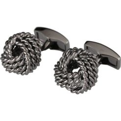 Tateossian KNOT Spinka do mankietów gunmetal. Szare spinki do mankietów męskie marki Tateossian, metalowe. Za 549,00 zł.