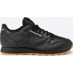 Reebok - Buty 49800 CL Lthr. Czarne sneakersy męskie Reebok, z okrągłym noskiem, bez zapięcia. Za 349,90 zł.
