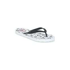 Japonki Volcom ROCKING 3 SOLID SANDAL. Białe klapki damskie Volcom, bez wzorów, bez obcasa. Za 87,20 zł.
