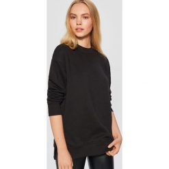 Bluzy damskie: Gładka bluza - Czarny