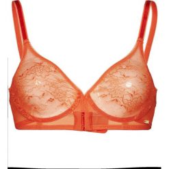 Biustonosz z fiszbiną Gossard Glossies Lace 13001. Pomarańczowe biustonosze Gossard, bez wzorów, z elastanu. Za 199,00 zł.