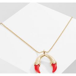 Naszyjniki damskie: Kenneth Jay Lane CLAW PENDANT Naszyjnik red