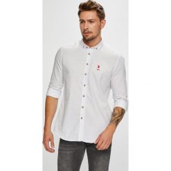 U.S. Polo - Koszula. Szare koszule męskie na spinki marki U.S. Polo, l, z bawełny, button down, z długim rękawem. W wyprzedaży za 299,90 zł.