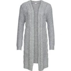 Sweter bez zapięcia bonprix szary melanż. Szare swetry damskie bonprix, bez wzorów, bez rękawów, bez kaptura. Za 109,99 zł.