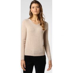 Franco Callegari - Damski sweter z wełny merino, beżowy. Brązowe swetry damskie Franco Callegari, l, bez wzorów, z wełny, eleganckie, bez rękawów, bez kaptura. Za 149,95 zł.