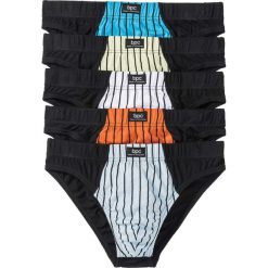 Slipy męskie: Slipy (5 par) bonprix czarno-pastelowy