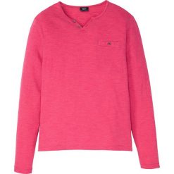 Shirt z długim rękawem bonprix malinowy melanż. Czerwone koszulki męskie bonprix, xl, bez wzorów, bez kołnierzyka, z długim rękawem, długie. Za 49,99 zł.