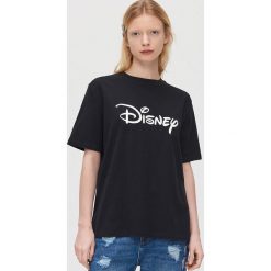 Koszulka Disney - Czarny. Czarne koszulki damskie Cropp, s, z motywem z bajki, bez kołnierzyka. Za 49,99 zł.