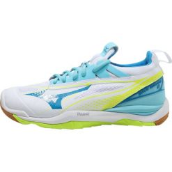 Buty sportowe damskie: Mizuno WAVE MIRAGE Obuwie do piłki ręcznej white/diva blue/safety yellow
