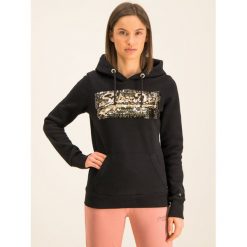 Bluza Superdry Logo Star Sequin W2000068A. Czarne bluzy damskie Superdry, bez wzorów, z bawełny, bez rękawów, bez kaptura. W wyprzedaży za 189,00 zł.