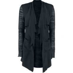 Kardigany damskie: Forplay Material Mix Cardigan Kardigan damski czarny