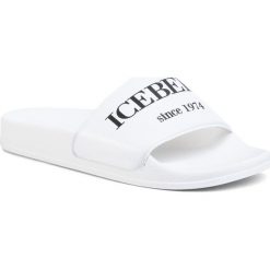 Klapki ICEBERG - 20EID1703 Bianco. Białe klapki damskie Iceberg, bez wzorów, z tworzywa sztucznego, bez obcasa. W wyprzedaży za 259,00 zł.