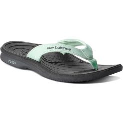 Japonki NEW BALANCE - W6091GRG Zielony. Zielone klapki damskie New Balance, bez wzorów, ze skóry ekologicznej, bez obcasa. W wyprzedaży za 79,00 zł.