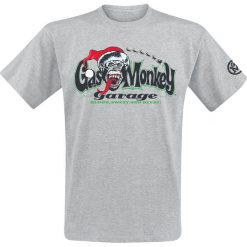 T-shirty męskie: Gas Monkey Garage Santa Logo T-Shirt odcienie szarego