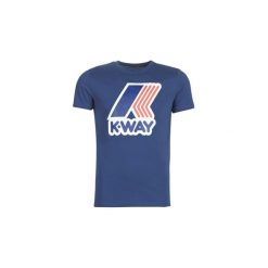 T-shirty z krótkim rękawem K-Way PETE. Niebieskie t-shirty męskie marki K-Way, s, bez wzorów, bez kołnierzyka, krótkie. Za 169,00 zł.