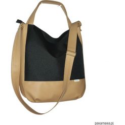 Shopper bag damskie: 5690, ankate, duża czarna torba, czarny worek