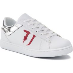 Sneakersy TRUSSARDI JEANS - 79A00387 R150. Białe półbuty damskie Trussardi Jeans, z jeansu. W wyprzedaży za 359,00 zł.