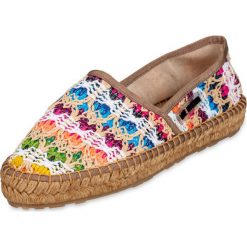 Espadryle i Oxfordki Love Moschino. Espadryle damskie Love Moschino, bez wzorów, z gumy, bez obcasa, bez zapięcia. Za 660,00 zł.