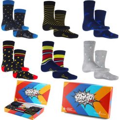BOMB Socks Orlovski 6pak Mix1. Skarpetki męskie w kolorowe wzory, z elastanu. Za 49,00 zł.