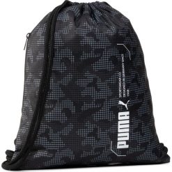 Plecak PUMA - Style Gym Sack 076704 06 Puma Black/Camo Aop. Czarne plecaki męskie Puma, bez wzorów, z materiału, sportowe. Za 69,99 zł.