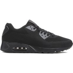 Czarne Buty Sportowe Competitive. Czarne buty skate męskie Born2be, z materiału, na sznurówki. Za 99,99 zł.