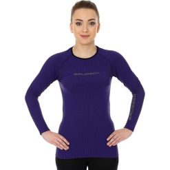 Bluzki sportowe damskie: Brubeck Koszulka damska 3D Run PRO z długim rękawem fioletowa r. XL (LS13140)