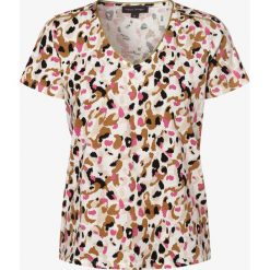 Franco Callegari - T-shirt damski, beżowy. Brązowe t-shirty damskie Franco Callegari, bez wzorów, z bawełny, bez kołnierzyka. Za 99,95 zł.