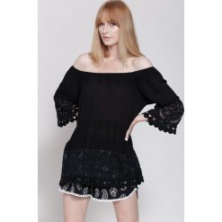 Bluzki damskie: Czarna Bluzka Bohemian Roots