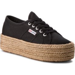 Espadryle SUPERGA - 2790 Cotropew S0099Z0 Black 999. Czarne espadryle damskie Superga, bez wzorów, z tworzywa sztucznego, bez obcasa, na koturnie. Za 279,00 zł.