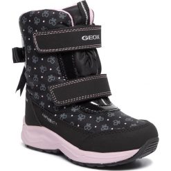 Śniegowce GEOX - J Kuray G.B Abx A J94ALA 0MN50 C9999 M Black. Czarne śniegowce dziewczęce Geox, bez zapięcia. W wyprzedaży za 219,00 zł.