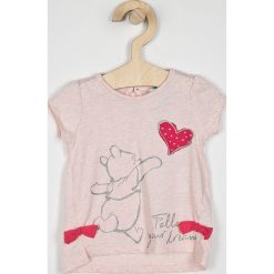 Blukids - Top dziecięcy 68-98 cm. Szare bluzki dziewczęce bawełniane marki Blukids, z nadrukiem, z okrągłym kołnierzem. Za 49,90 zł.