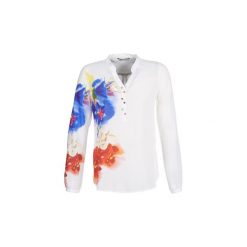 Koszule Desigual IBISCUS. Białe koszule damskie Desigual, s, bez wzorów, bez kołnierzyka, bez rękawów. Za 279,20 zł.