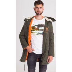 PARKA ARMANI EXCHANGE. Brązowe płaszcze męskie xs, z aplikacjami. Za 689,50 zł.