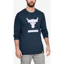 Under Armour Project Rock Hardest Worker Koszulka Niebieski. Niebieskie podkoszulki męskie Under Armour, xxl, z nadrukiem, z elastanu, z długim rękawem. Za 188,95 zł.