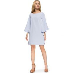 MARIE Sukienka kimono - błękitna. Niebieskie sukienki damskie Stylove, s, bez wzorów, z elastanu, bez kołnierzyka, bez rękawów. Za 159,00 zł.