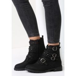 Buty zimowe damskie: Czarne Matowe Botki Whipping Post