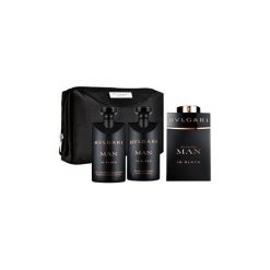Kosmetyczki męskie: Bvlgari Man In Black Zestaw dla mężczyzn EDP 100ml + Żel pod prysznic 75ml + Balsam po goleniu 75ml + kosmetyczka