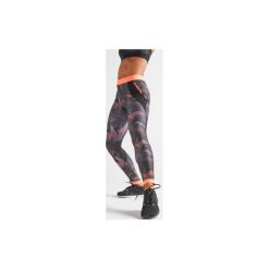 Legginsy fitness kardio damskie. Czarne legginsy sportowe damskie DOMYOS, l, bez wzorów, z elastanu, na fitness i siłownię. Za 69,99 zł.