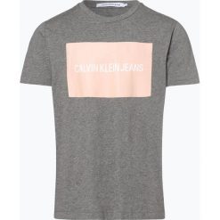 Calvin Klein Jeans - T-shirt męski, szary. Szare t-shirty męskie Calvin Klein Jeans, s, z nadrukiem, z bawełny, z kontrastowym kołnierzykiem. Za 179,95 zł.