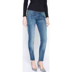Lee - Jeansy Lynn. Niebieskie jeansy damskie slim marki Lee, l, w paski, z elastanu. Za 329,90 zł.
