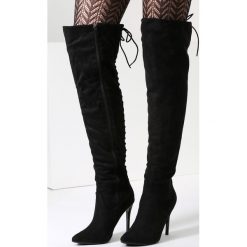 Czarne Kozaki McSnap. Czarne buty zimowe damskie marki Kazar, ze skóry, na wysokim obcasie. Za 104,99 zł.