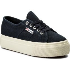 Tenisówki SUPERGA - 2790 Acotw Linea Up And Down S0001L0 Navy 933. Niebieskie półbuty damskie Superga, bez wzorów, z gumy, bez zapięcia. W wyprzedaży za 209,00 zł.