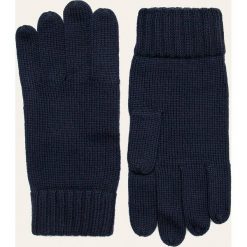 Polo Ralph Lauren - Rękawiczki. Niebieskie rękawiczki męskie Polo Ralph Lauren, bez wzorów, z wełny. W wyprzedaży za 99,90 zł.