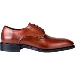 Półbuty BUKN000063. Pomarańczowe buty wizytowe męskie Giacomo Conti, bez wzorów, ze skóry, eleganckie, bez zapięcia. Za 399,00 zł.